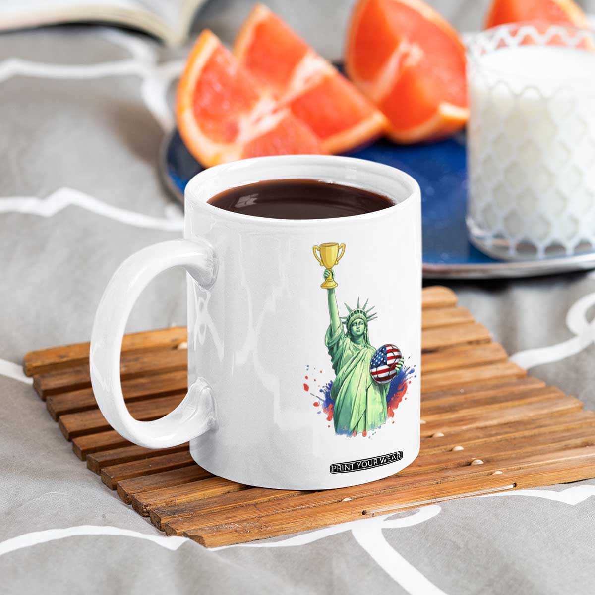 Statue Of Liberty Soccer Cup Coffee Mug USA Soccer Lover Gift TS12 Print Your Wear