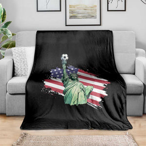 Statue Of Liberty Soccer Lover Throw Blanket New Yorker Fan Gift TS12 Print Your Wear