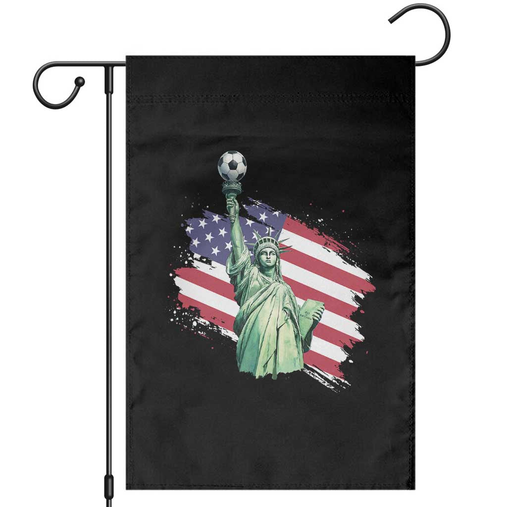 Statue Of Liberty Soccer Lover Garden Flag New Yorker Fan Gift TS12 Black Print Your Wear