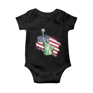Statue Of Liberty Soccer Lover Baby Onesie New Yorker Fan Gift TS12 Black Print Your Wear
