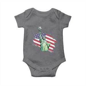 Statue Of Liberty Soccer Lover Baby Onesie New Yorker Fan Gift TS12 Charcoal Print Your Wear
