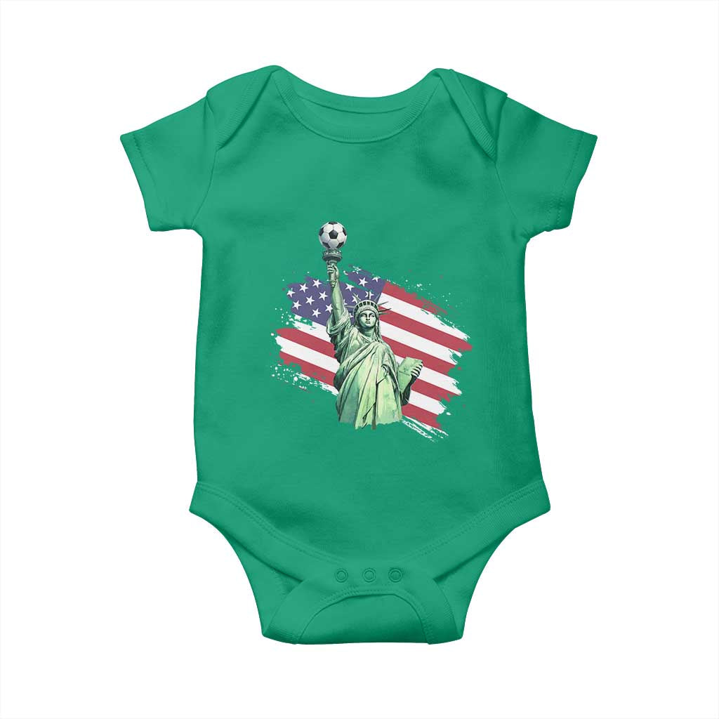 Statue Of Liberty Soccer Lover Baby Onesie New Yorker Fan Gift TS12 Irish Green Print Your Wear