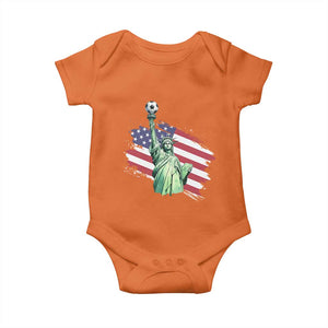 Statue Of Liberty Soccer Lover Baby Onesie New Yorker Fan Gift TS12 Orange Print Your Wear
