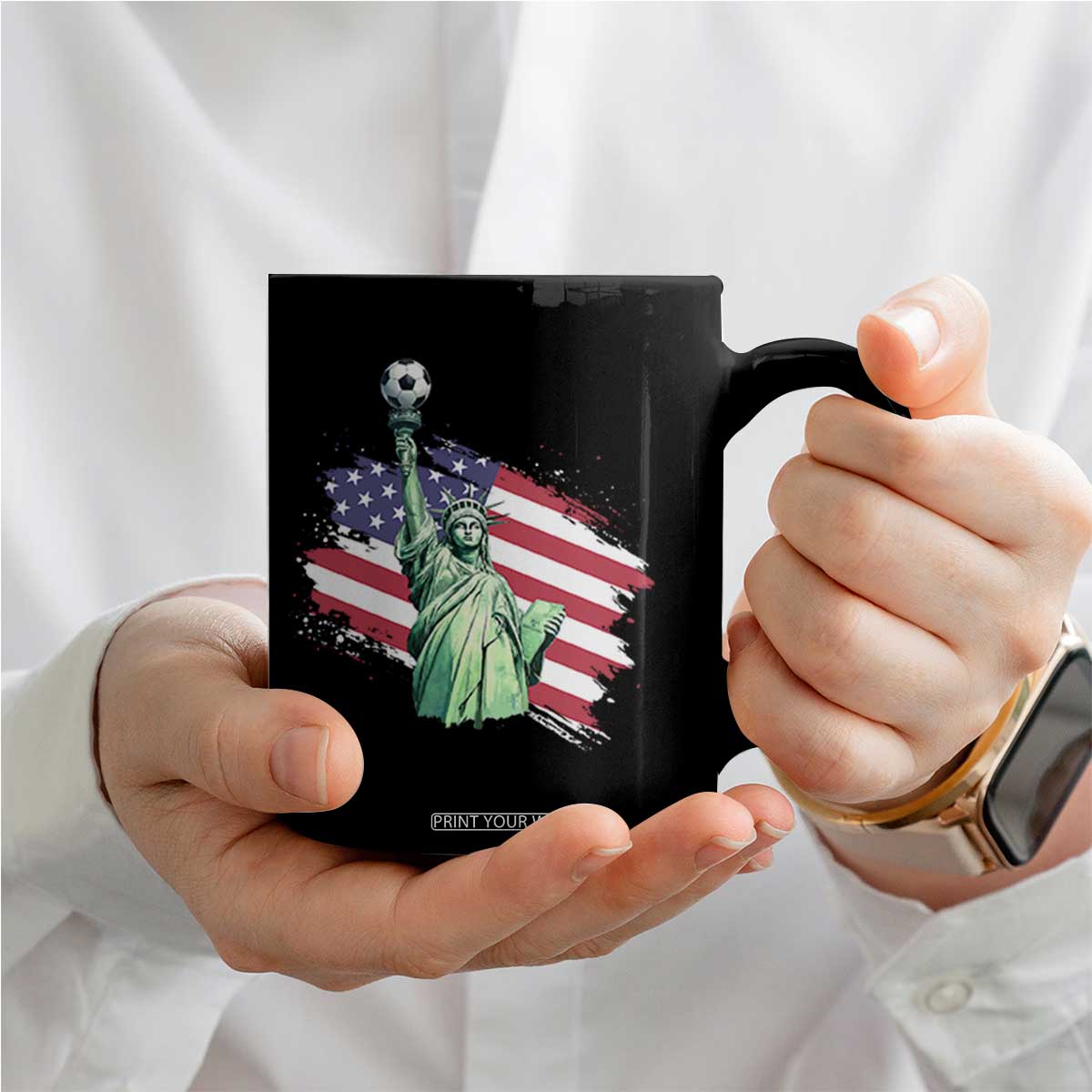 Statue Of Liberty Soccer Lover Coffee Mug New Yorker Fan Gift TS12 Print Your Wear