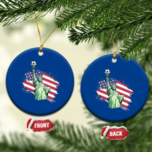 Statue Of Liberty Soccer Lover Ceramic Ornament New Yorker Fan Gift TS12 1pc Blue Print Your Wear