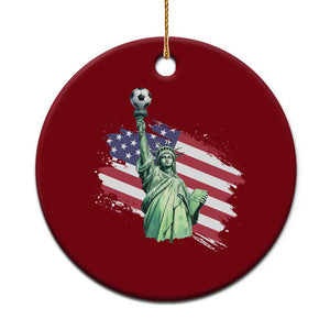 Statue Of Liberty Soccer Lover Ceramic Ornament New Yorker Fan Gift TS12 1pc Red Print Your Wear