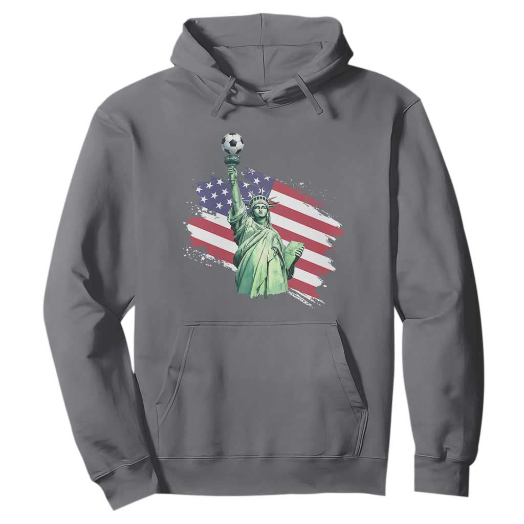 Statue Of Liberty Soccer Lover Hoodie New Yorker Fan Gift TS12 Charcoal Print Your Wear
