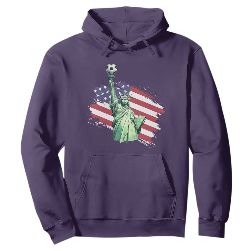 Statue Of Liberty Soccer Lover Hoodie New Yorker Fan Gift TS12 Purple Print Your Wear
