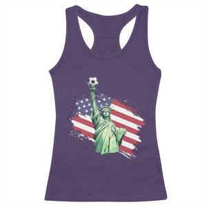 Statue Of Liberty Soccer Lover Racerback Tank Top New Yorker Fan Gift TS12 Purple Print Your Wear