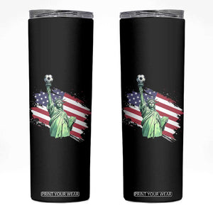 Statue Of Liberty Soccer Lover Skinny Tumbler New Yorker Fan Gift TS12 Black Print Your Wear
