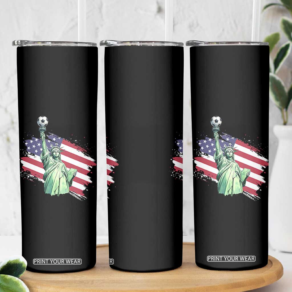 Statue Of Liberty Soccer Lover Skinny Tumbler New Yorker Fan Gift TS12 Print Your Wear