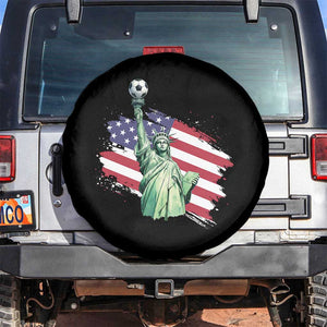 Statue Of Liberty Soccer Lover Spare Tire Cover New Yorker Fan Gift TS12 No hole Black Print Your Wear