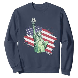 Statue Of Liberty Soccer Lover Sweatshirt New Yorker Fan Gift TS12 Navy Print Your Wear