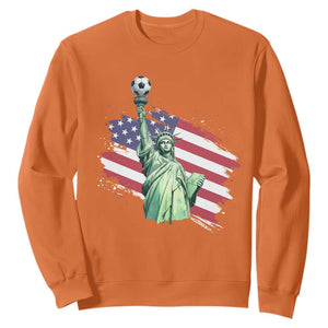 Statue Of Liberty Soccer Lover Sweatshirt New Yorker Fan Gift TS12 Orange Print Your Wear