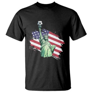 Statue Of Liberty Soccer Lover T Shirt New Yorker Fan Gift TS12 Black Print Your Wear