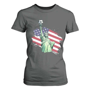 Statue Of Liberty Soccer Lover T Shirt For Women New Yorker Fan Gift TS12 Dark Heather Print Your Wear