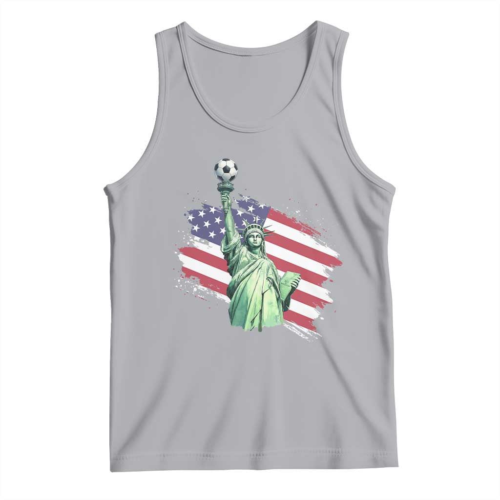 Statue Of Liberty Soccer Lover Tank Top New Yorker Fan Gift TS12 Athletic Heather Print Your Wear