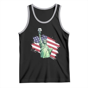 Statue Of Liberty Soccer Lover Tank Top New Yorker Fan Gift TS12 Black Athletic Heather Print Your Wear