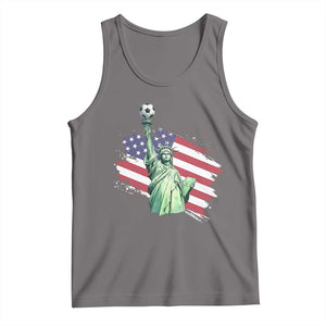 Statue Of Liberty Soccer Lover Tank Top New Yorker Fan Gift TS12 Deep Heather Print Your Wear