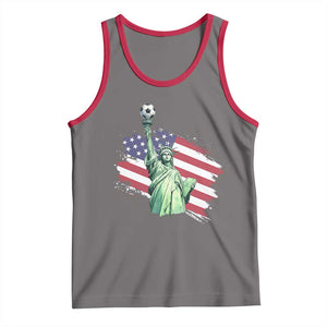 Statue Of Liberty Soccer Lover Tank Top New Yorker Fan Gift TS12 Deep Heather Red Print Your Wear