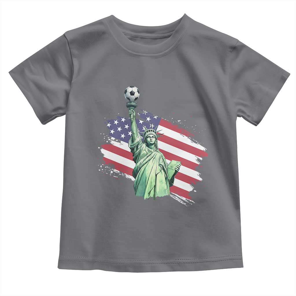 Statue Of Liberty Soccer Lover Toddler T Shirt New Yorker Fan Gift TS12 Charcoal Print Your Wear
