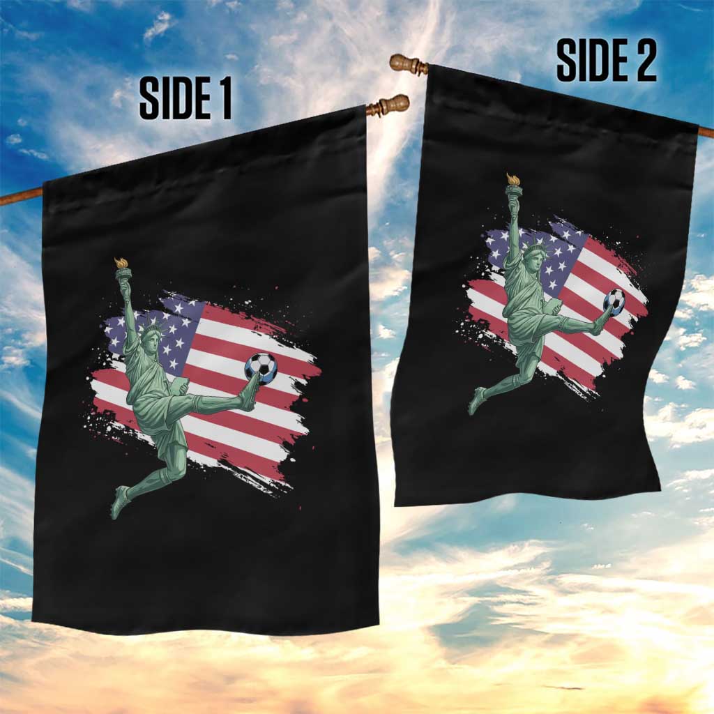 Funny Statue Of Liberty Playing Soccer Garden Flag New Yorker Fan Gift TS12 Print Your Wear