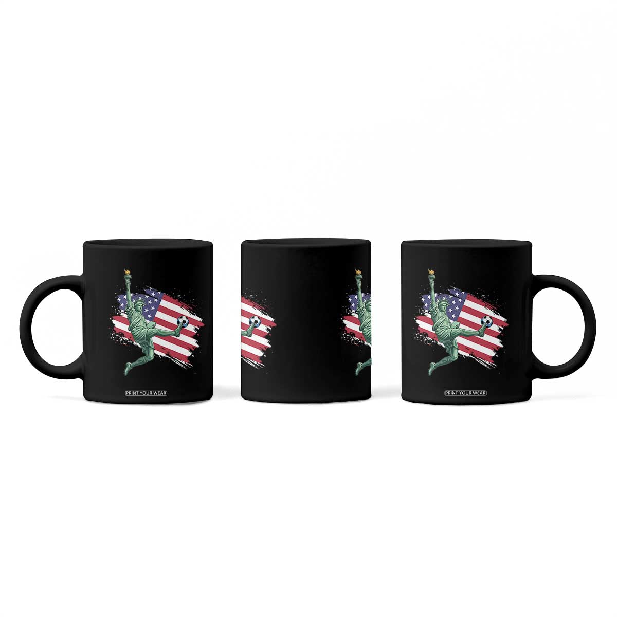 Funny Statue Of Liberty Playing Soccer Coffee Mug New Yorker Fan Gift TS12 Print Your Wear