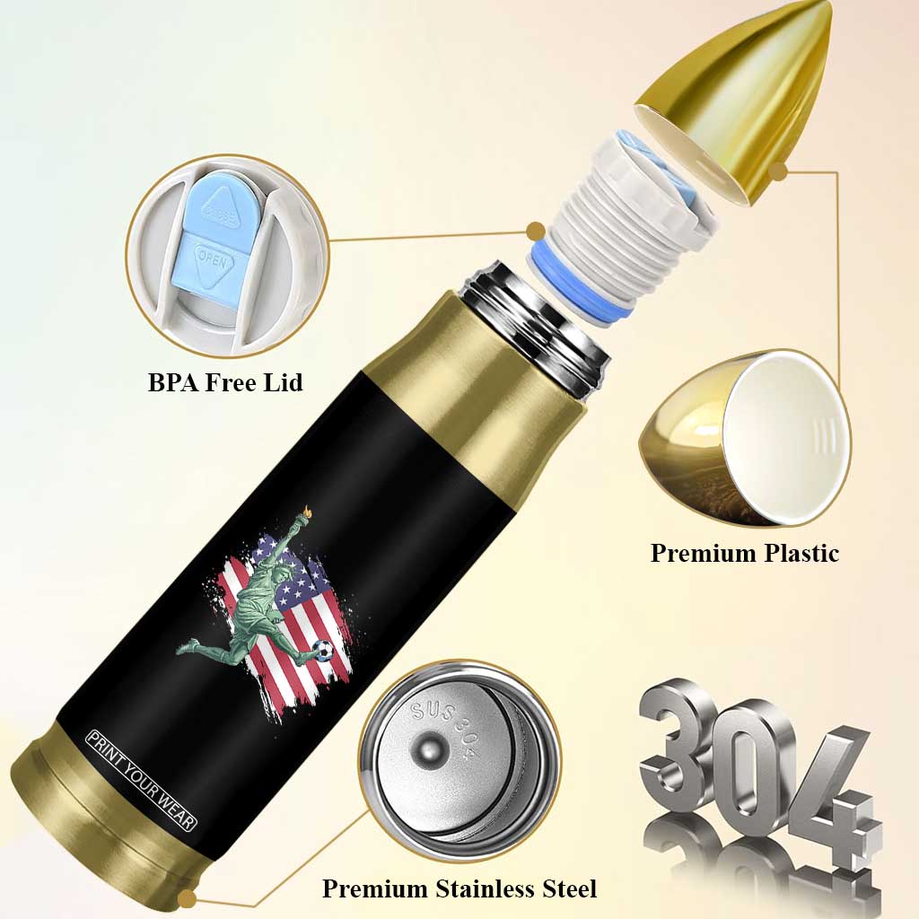 Funny Statue Of Liberty Playing Soccer Bullet Tumbler New Yorker Fan Gift TS12 Print Your Wear