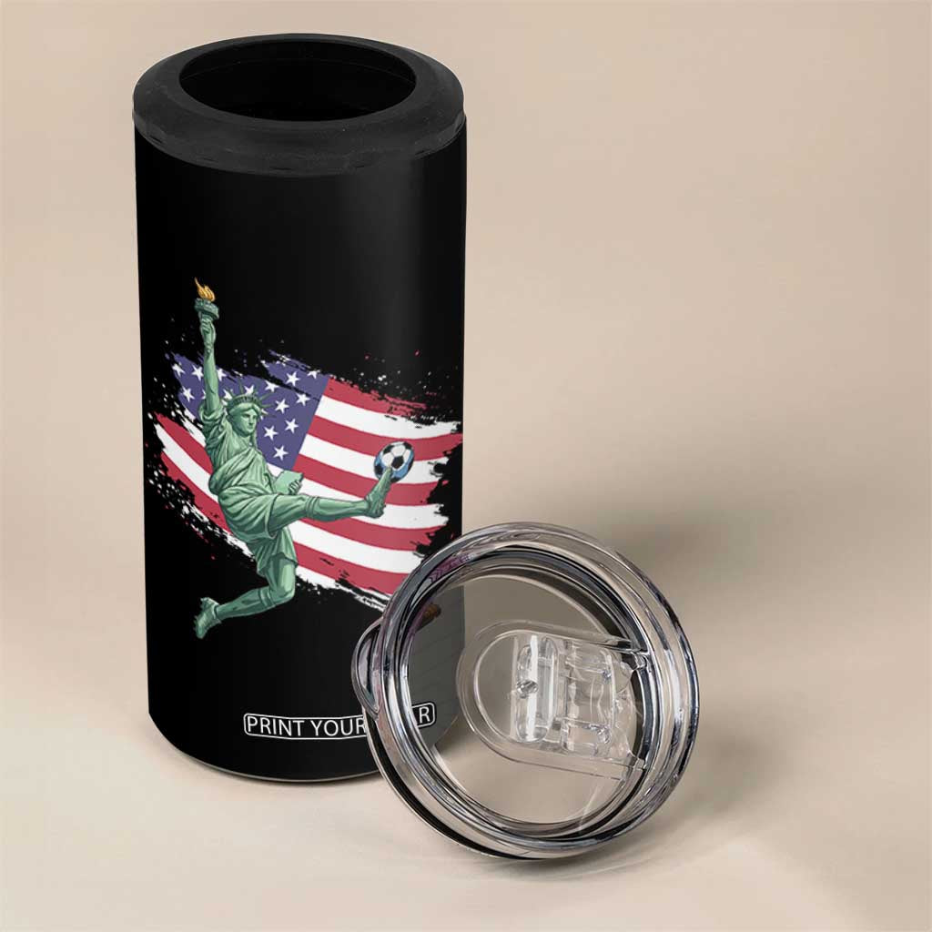 Funny Statue Of Liberty Playing Soccer 4 in 1 Can Cooler Tumbler New Yorker Fan Gift TS12 Print Your Wear