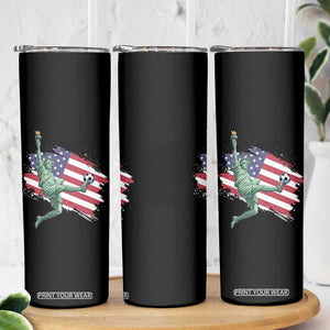 Funny Statue Of Liberty Playing Soccer Skinny Tumbler New Yorker Fan Gift TS12 Print Your Wear