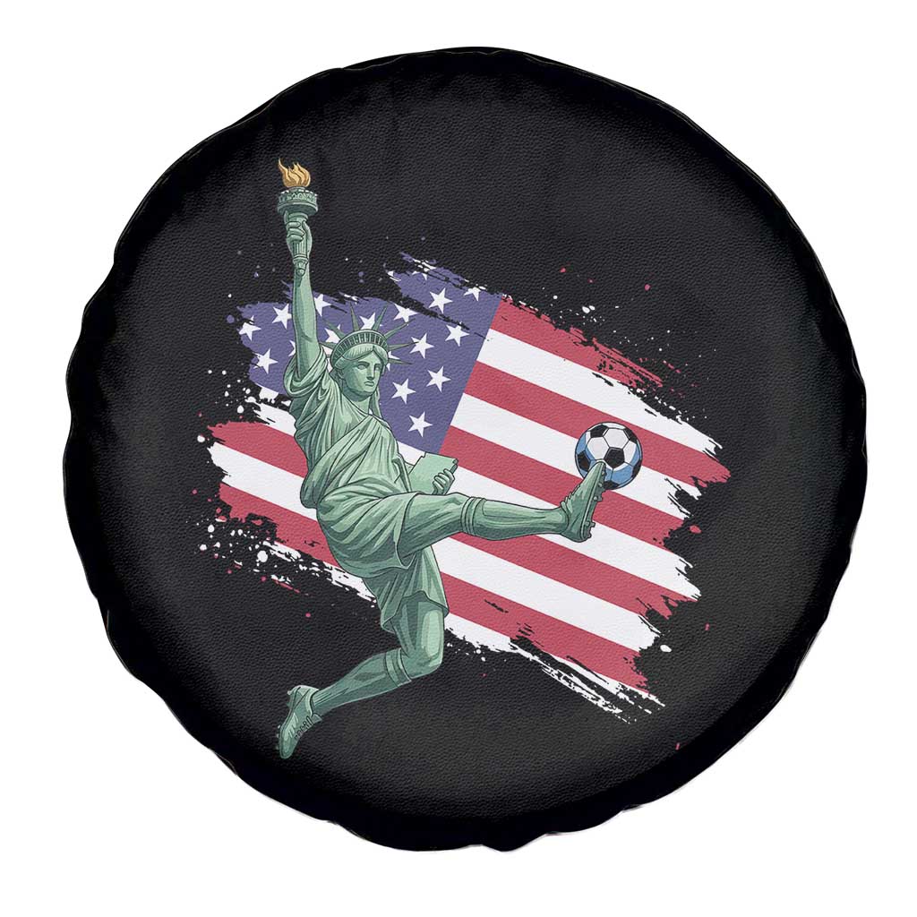 Funny Statue Of Liberty Playing Soccer Spare Tire Cover New Yorker Fan Gift TS12 Print Your Wear