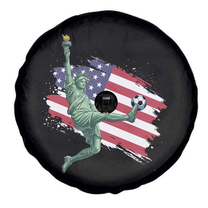 Funny Statue Of Liberty Playing Soccer Spare Tire Cover New Yorker Fan Gift TS12 Print Your Wear