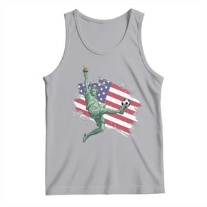 Funny Statue Of Liberty Playing Soccer Tank Top New Yorker Fan Gift TS12 Athletic Heather Print Your Wear