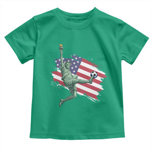 Funny Statue Of Liberty Playing Soccer Toddler T Shirt New Yorker Fan Gift TS12 Irish Green Print Your Wear