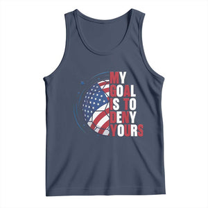 My Goal Is To Deny Yours Tank Top Soccer Goalie Gift TS12 Navy Print Your Wear