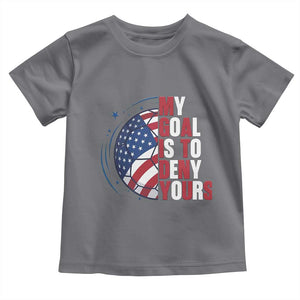 My Goal Is To Deny Yours Toddler T Shirt Soccer Goalie Gift TS12 Charcoal Print Your Wear