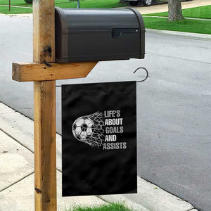 Funny Life Is About Goals And Assists Garden Flag Soccer Lover TS12 Print Your Wear