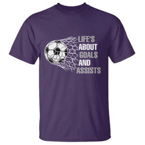 Funny Life Is About Goals And Assists T Shirt Soccer Lover TS12 Purple Print Your Wear