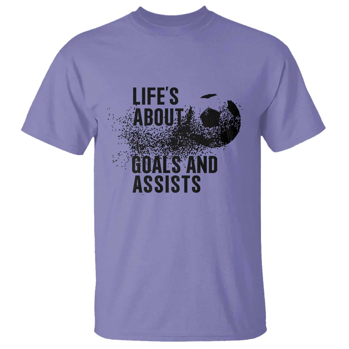 Funny Life Is About Goals And Assists T Shirt Goalkeepers Gifts TS12 Violet Print Your Wear
