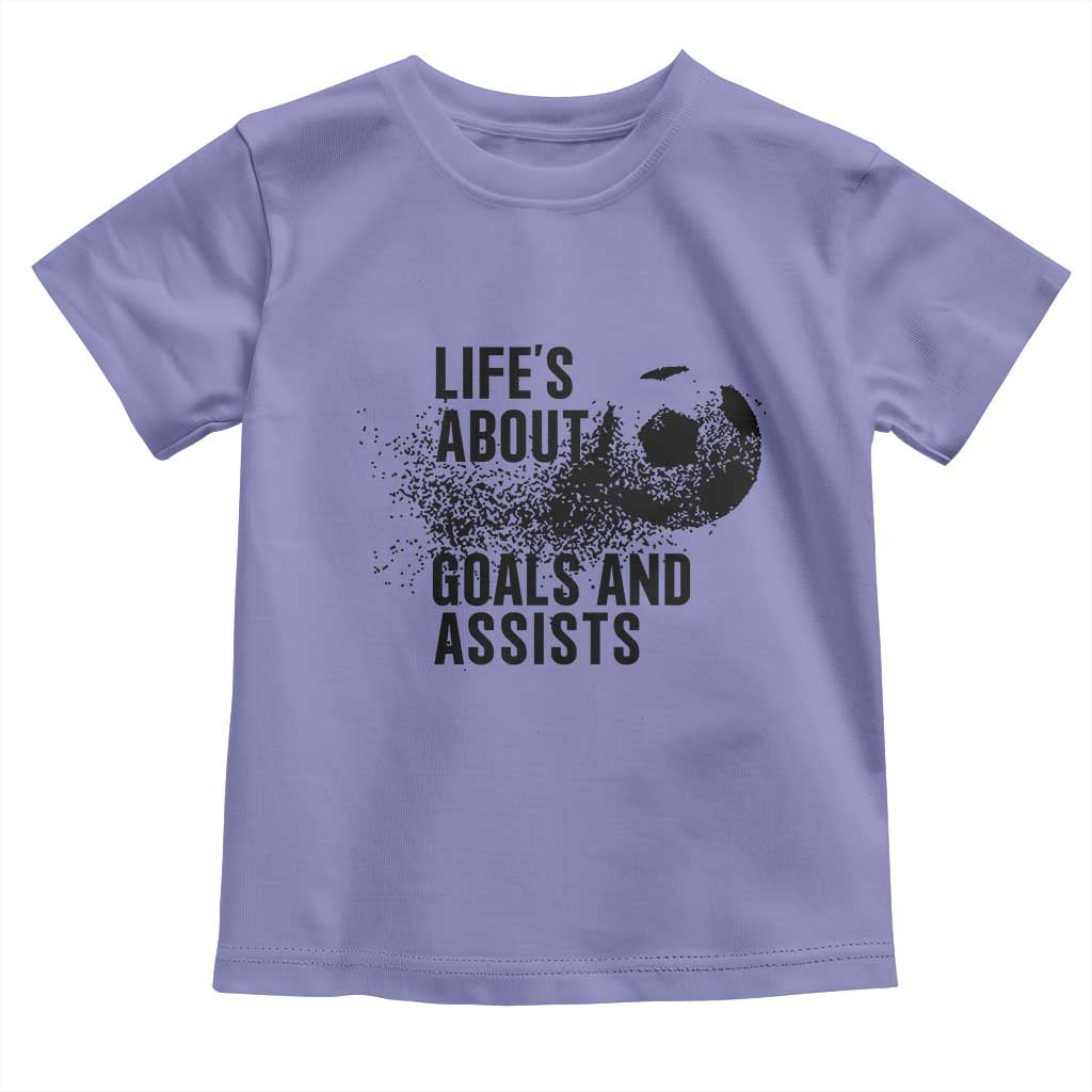 Funny Life Is About Goals And Assists Toddler T Shirt Goalkeepers Gifts TS12 Violet Print Your Wear
