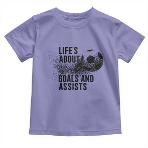 Funny Life Is About Goals And Assists Toddler T Shirt Goalkeepers Gifts TS12 Violet Print Your Wear
