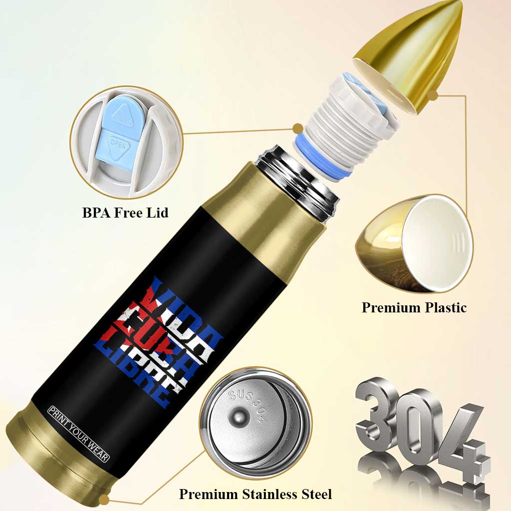 Viva Cuba Libre Bullet Tumbler Cuban Freedom Supporter TS12 Print Your Wear