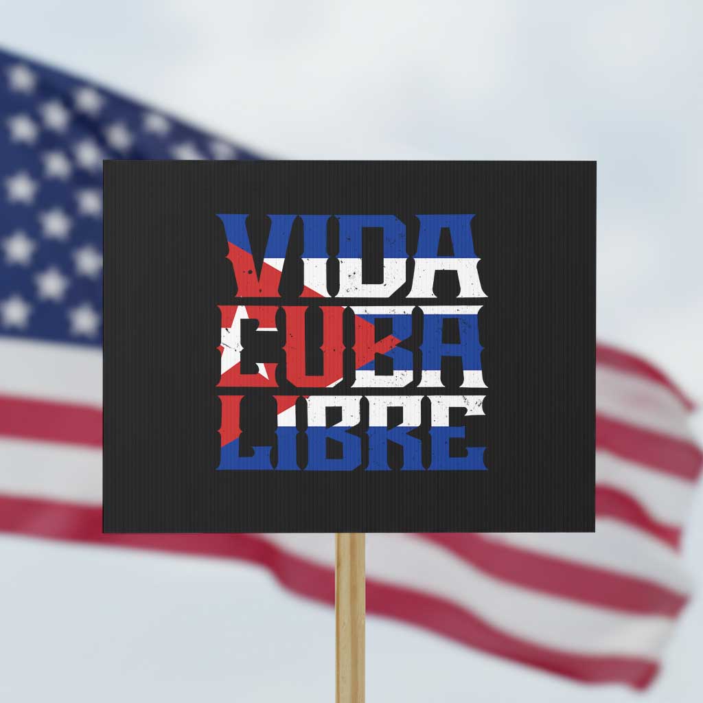 Viva Cuba Libre Protest Sign Cuban Freedom Supporter TS12 Horizontal 18