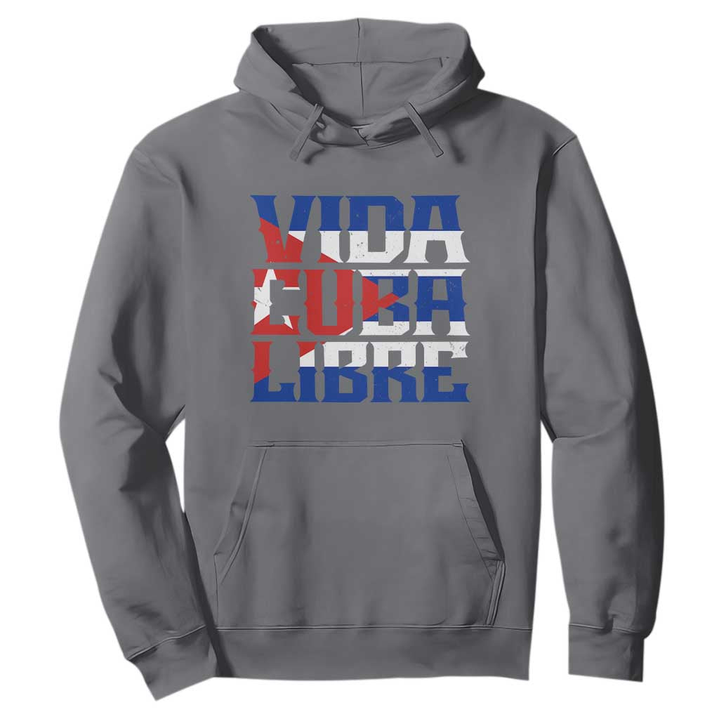 Viva Cuba Libre Hoodie Cuban Freedom Supporter TS12 Charcoal Print Your Wear