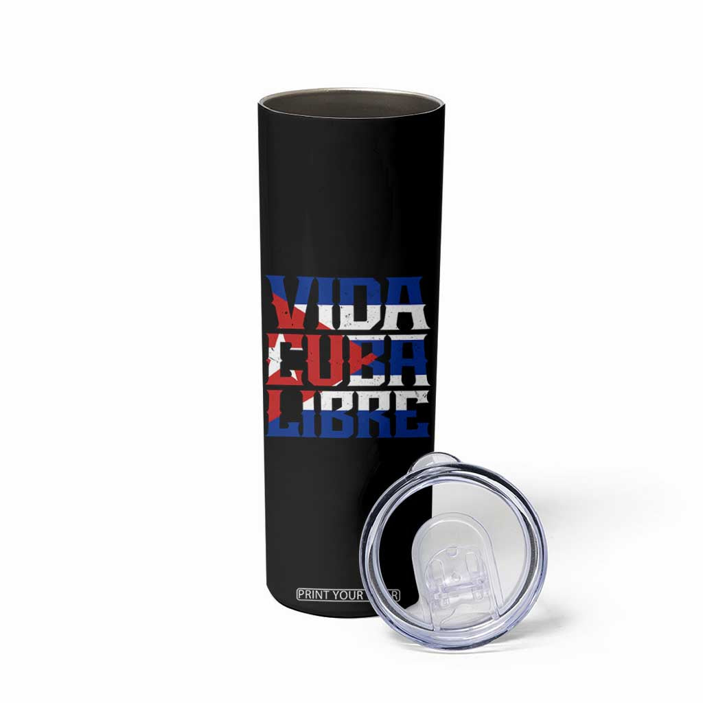 Viva Cuba Libre Skinny Tumbler Cuban Freedom Supporter TS12 Print Your Wear
