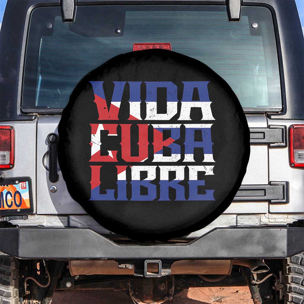 Viva Cuba Libre Spare Tire Cover Cuban Freedom Supporter TS12 No hole Black Print Your Wear