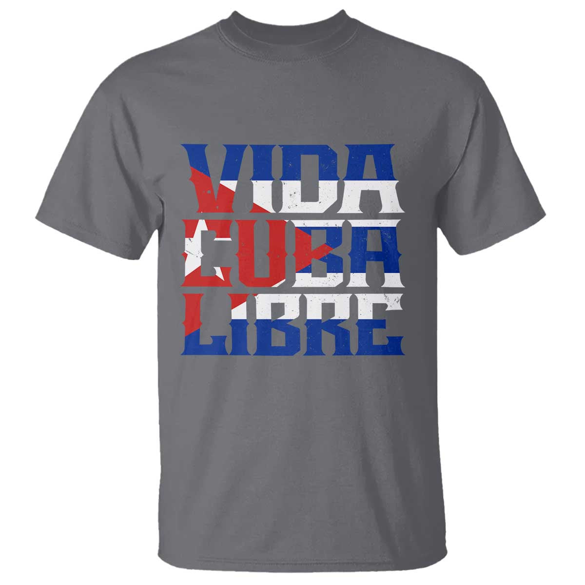 Viva Cuba Libre T Shirt Cuban Freedom Supporter TS12 Charcoal Print Your Wear