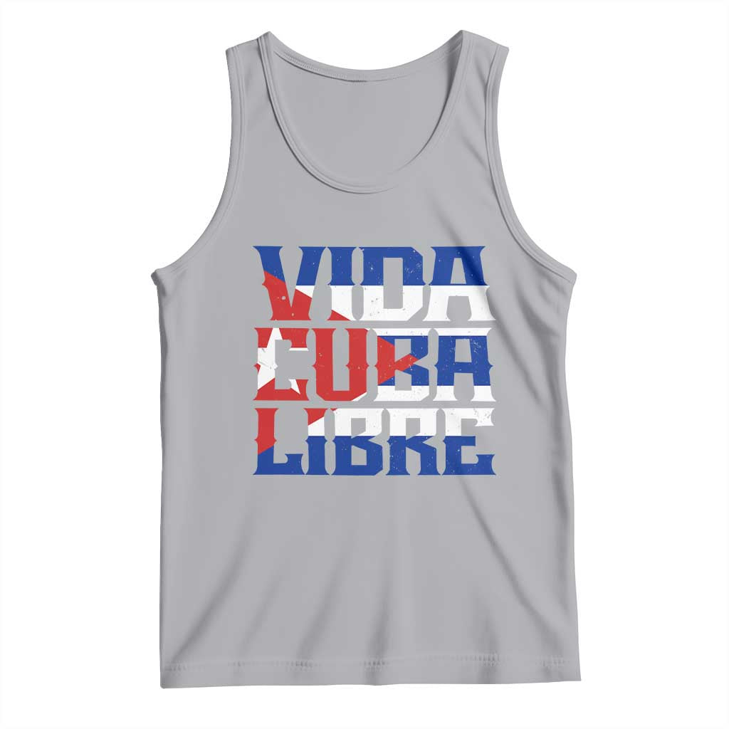 Viva Cuba Libre Tank Top Cuban Freedom Supporter TS12 Athletic Heather Print Your Wear
