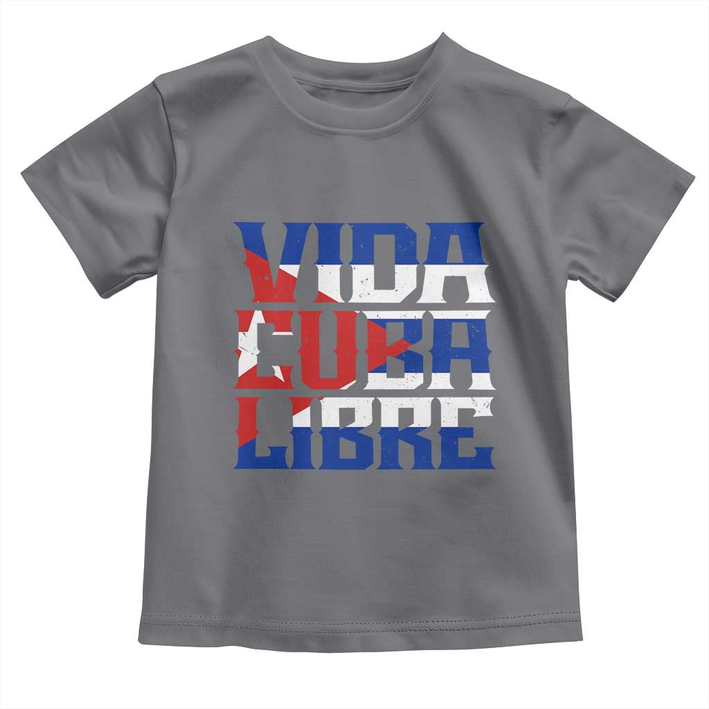 Viva Cuba Libre Toddler T Shirt Cuban Freedom Supporter TS12 Charcoal Print Your Wear