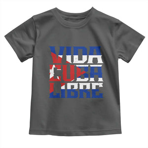 Viva Cuba Libre Toddler T Shirt Cuban Freedom Supporter TS12 Dark Heather Print Your Wear